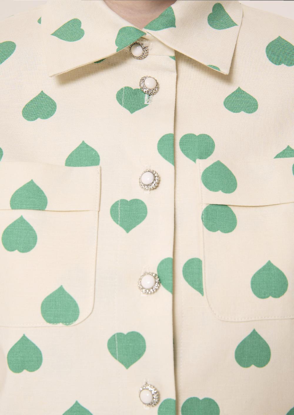 Tara Jarmon Chemise Christineécrue Imprimé Coeurs