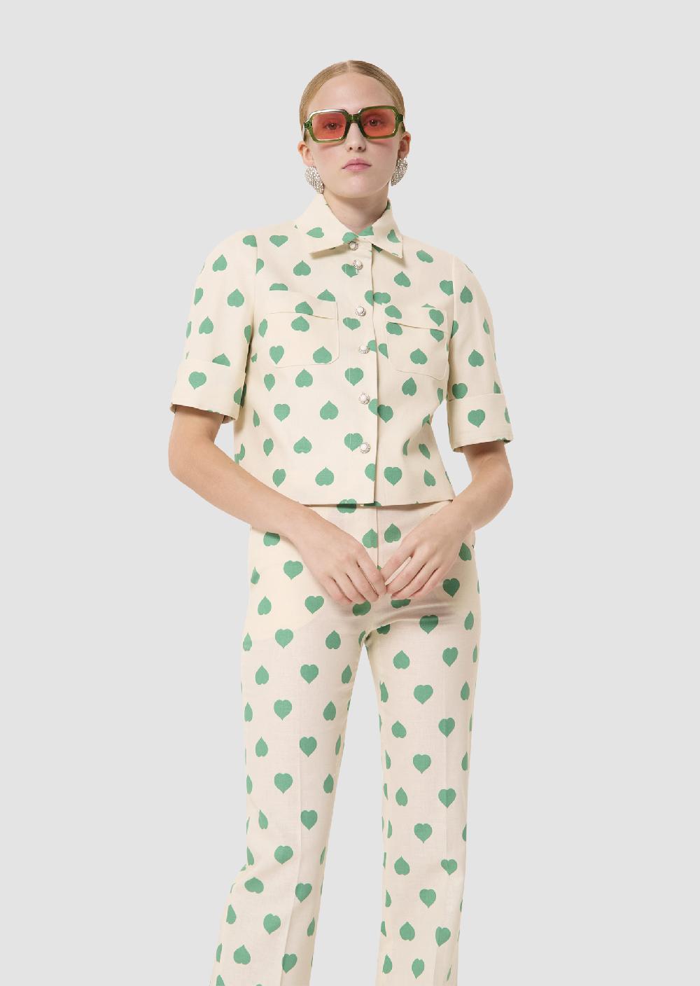 tara jarmon Chemise Christineécrue imprimé coeurs