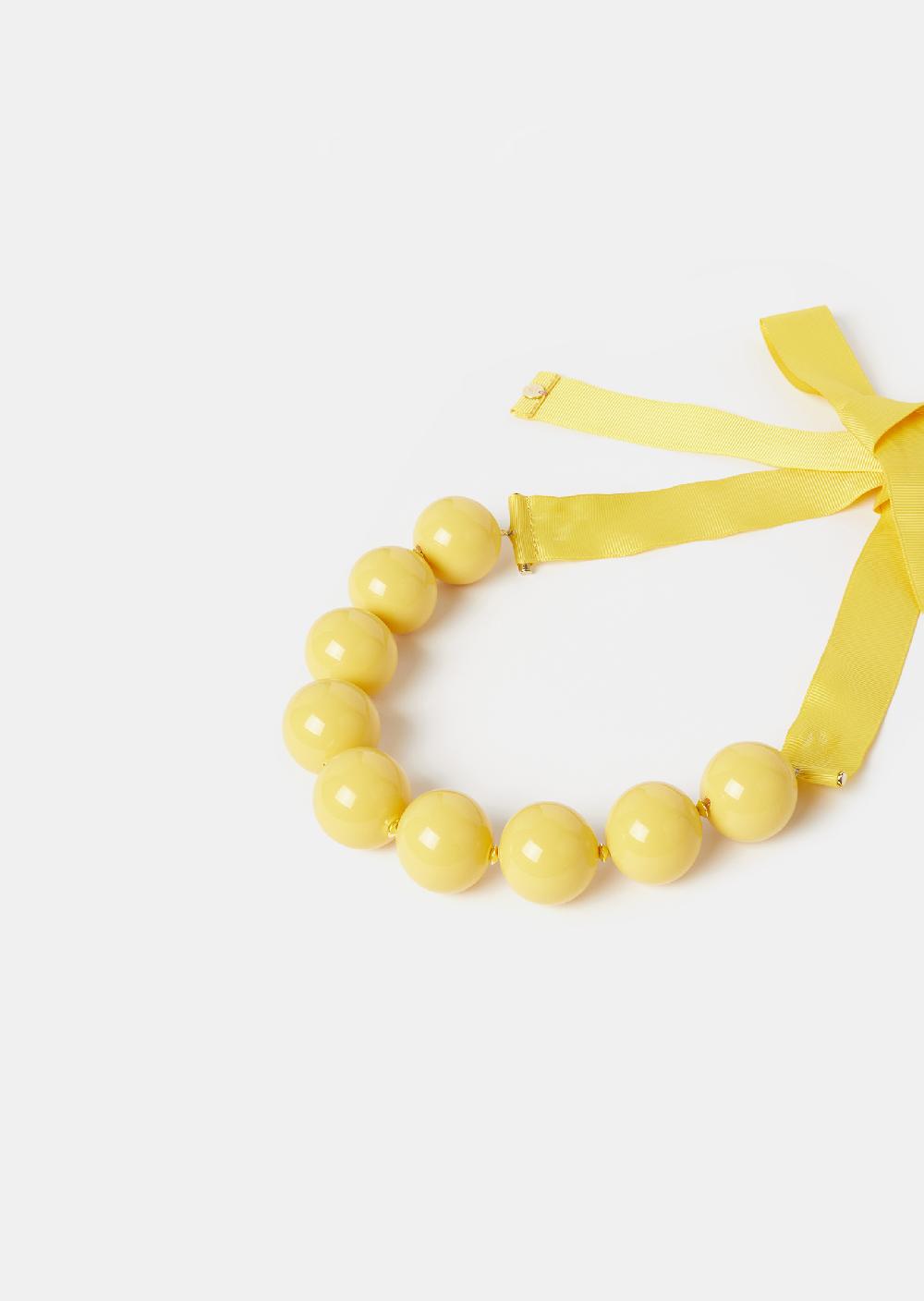 Tara Jarmon Collier Bellaà Grosses Perles Jaunes