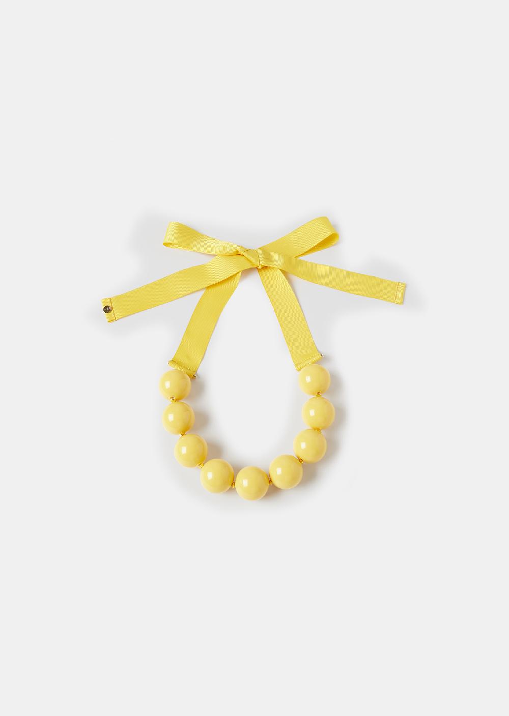 tara jarmon Collier Bellaà grosses perles jaunes