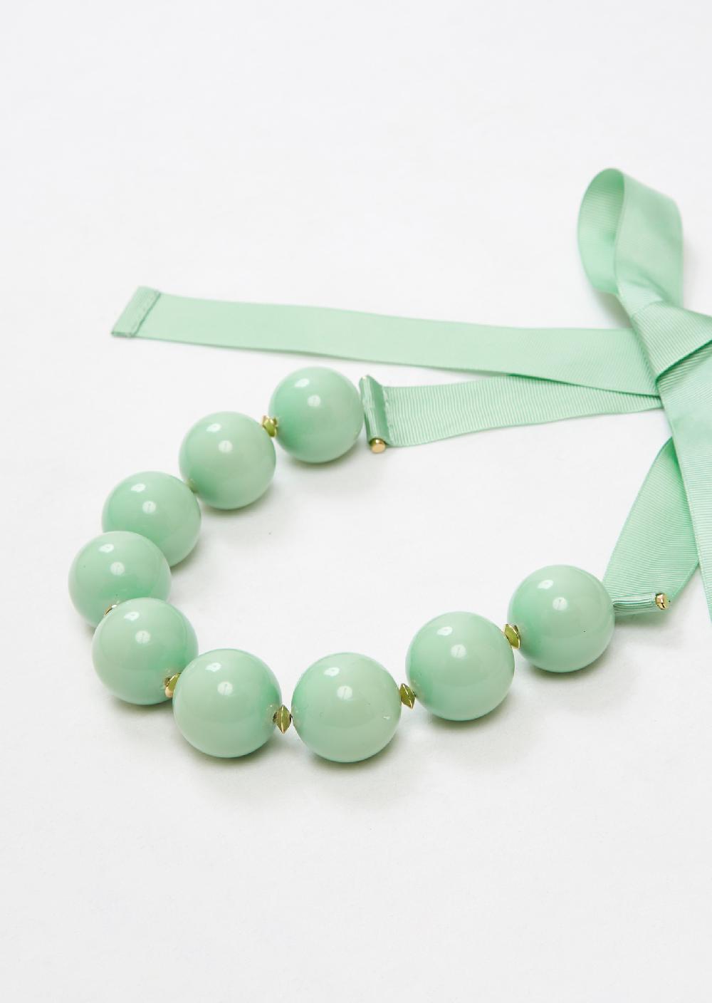 Tara Jarmon Collier Bellaà Grosses Perles Vertes