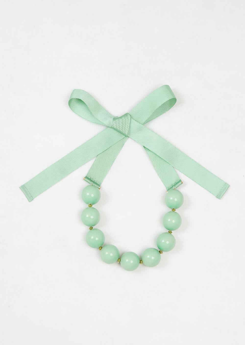 tara jarmon Collier Bellaà grosses perles vertes