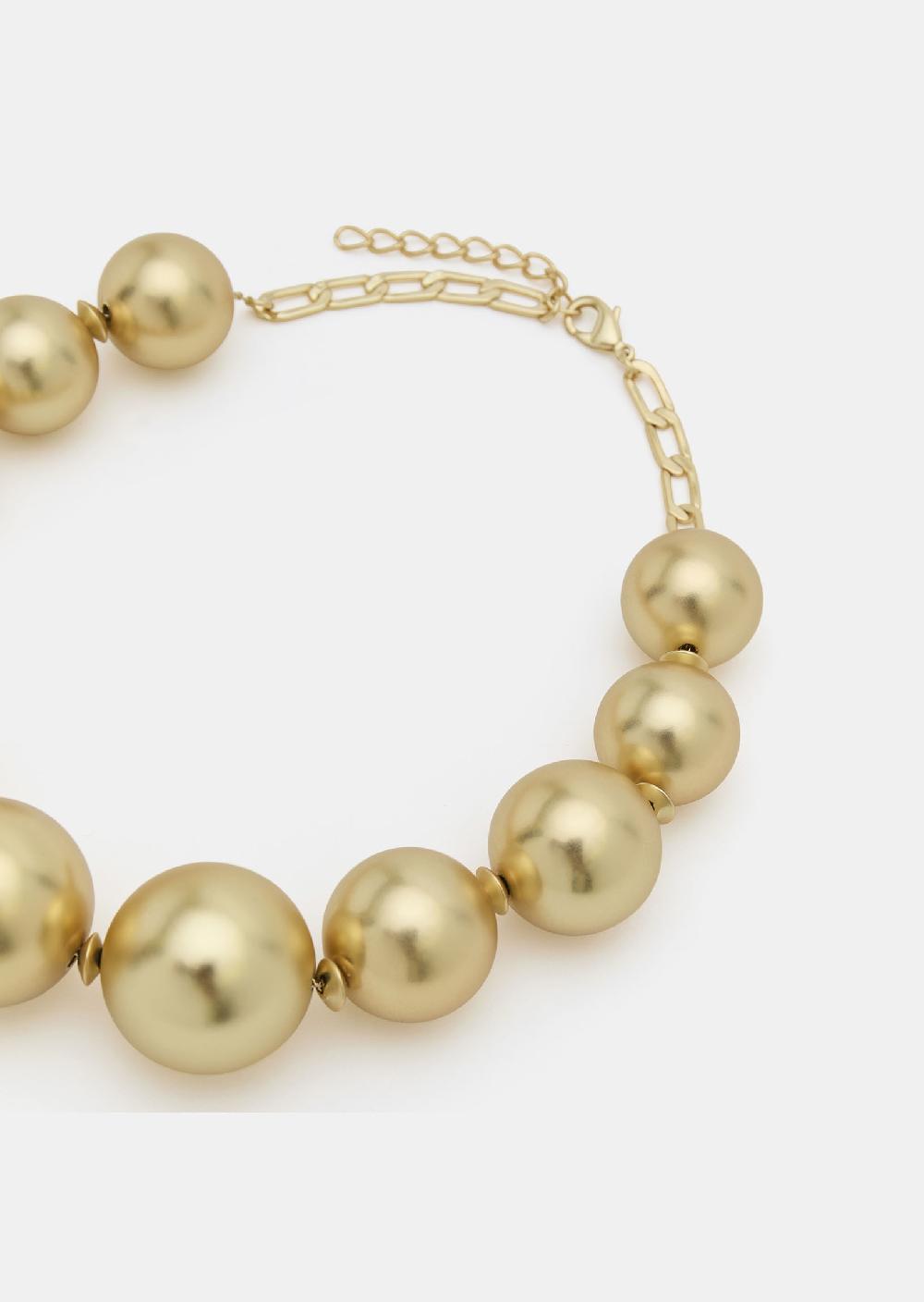 Tara Jarmon Collier Belladonadoré à Grosses Perles