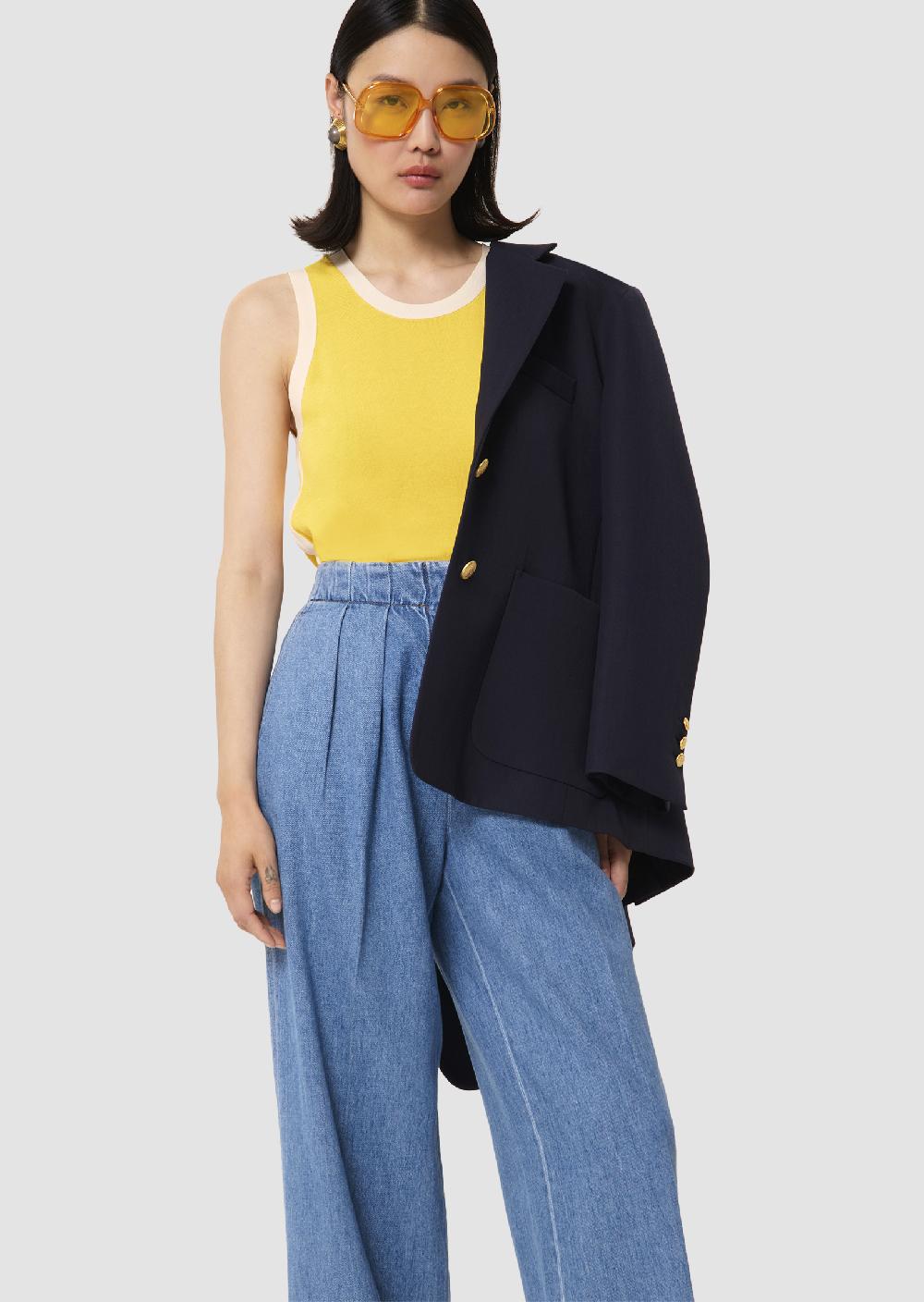 Tara Jarmon Débardeur Prentissjaune En Coton