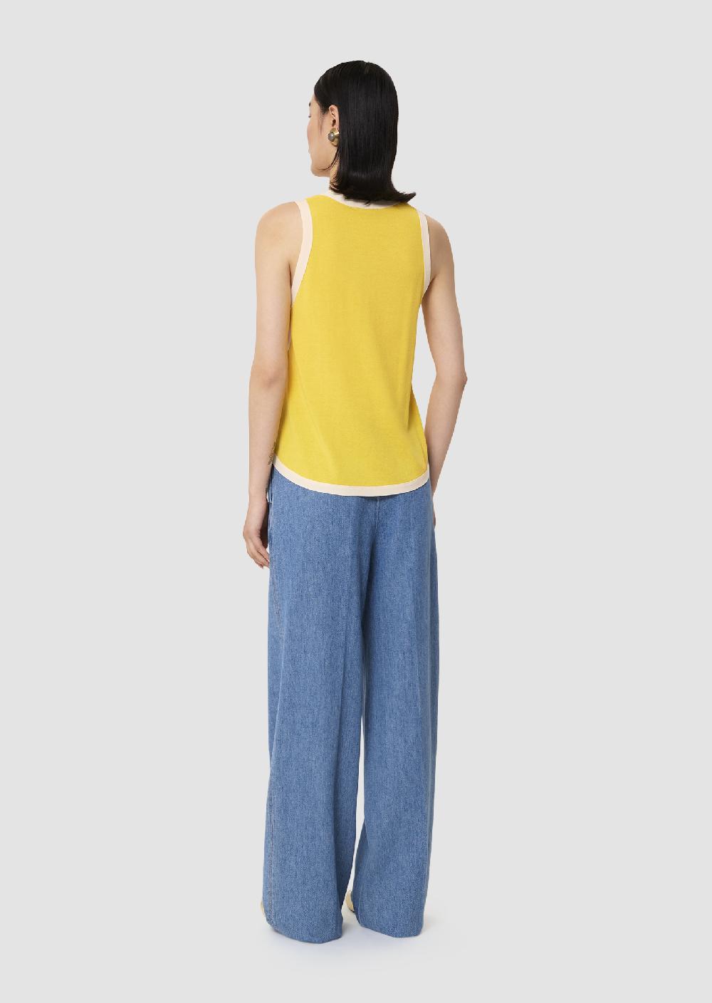 Tara Jarmon Débardeur Prentissjaune En Coton