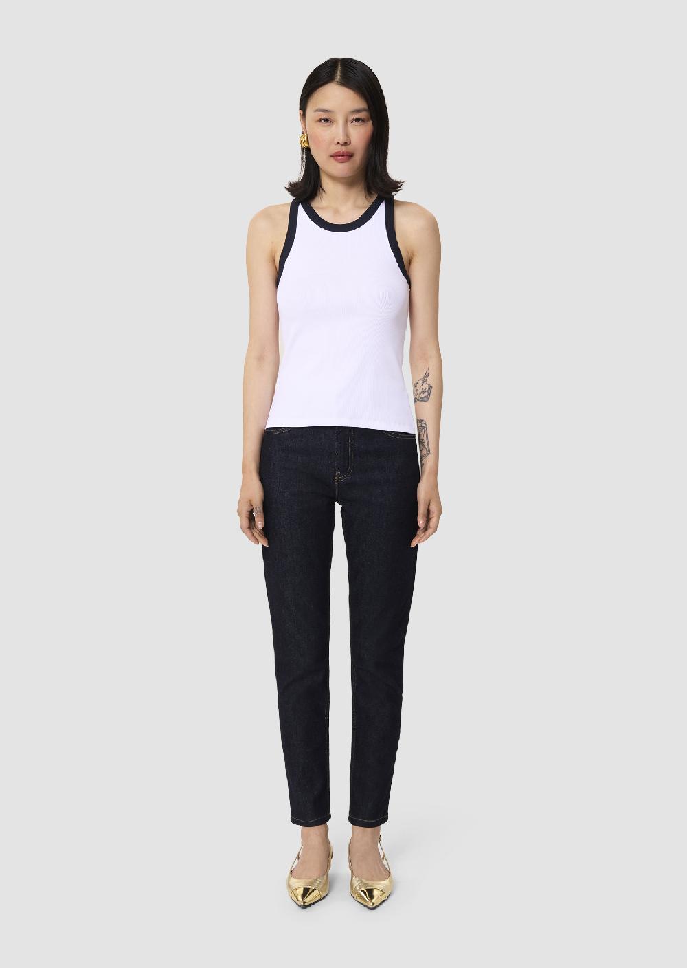 Tara Jarmon Débardeur Trishbleu Nuit Côtelé