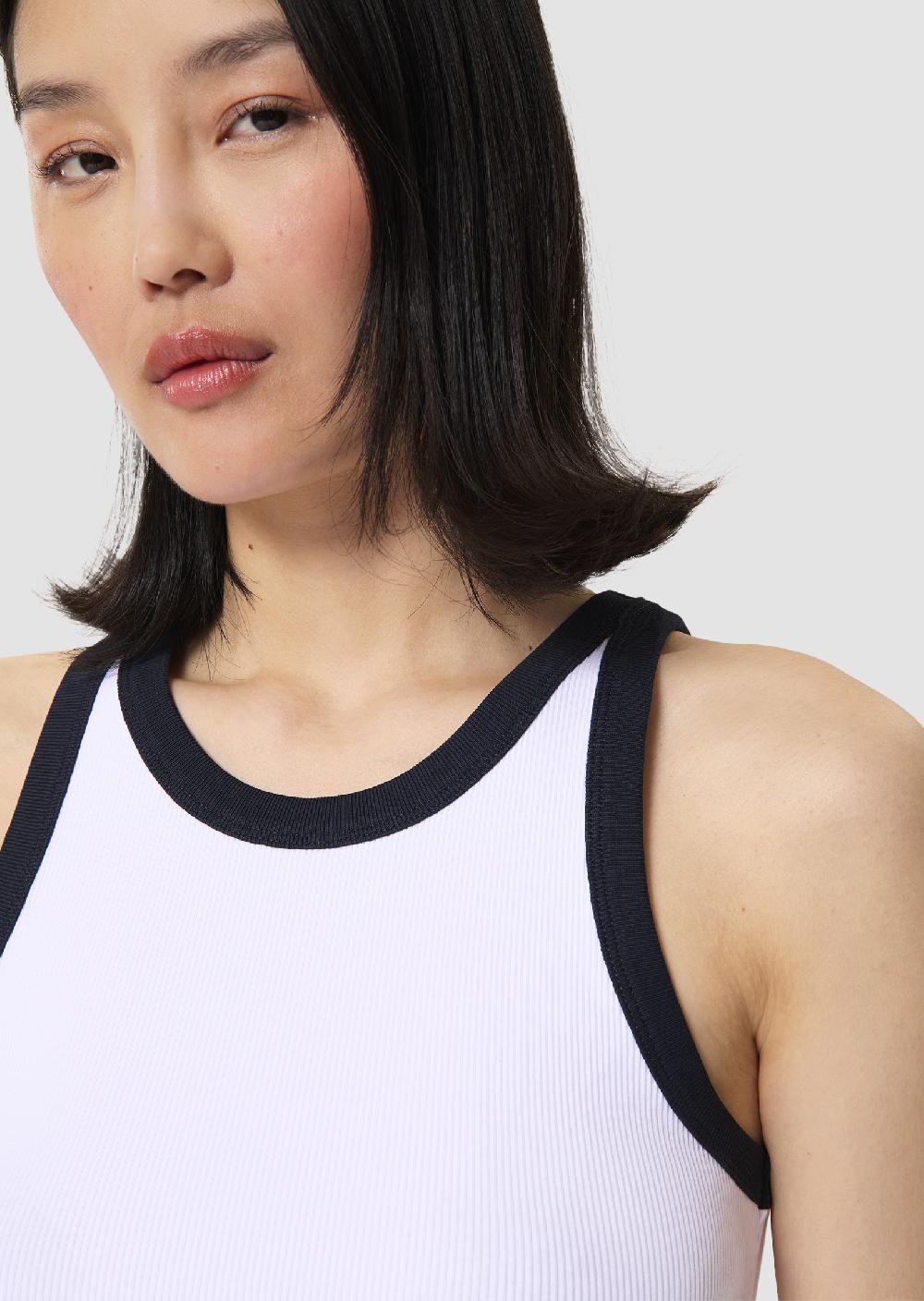 tara jarmon Débardeur Trishbleu nuit côtelé