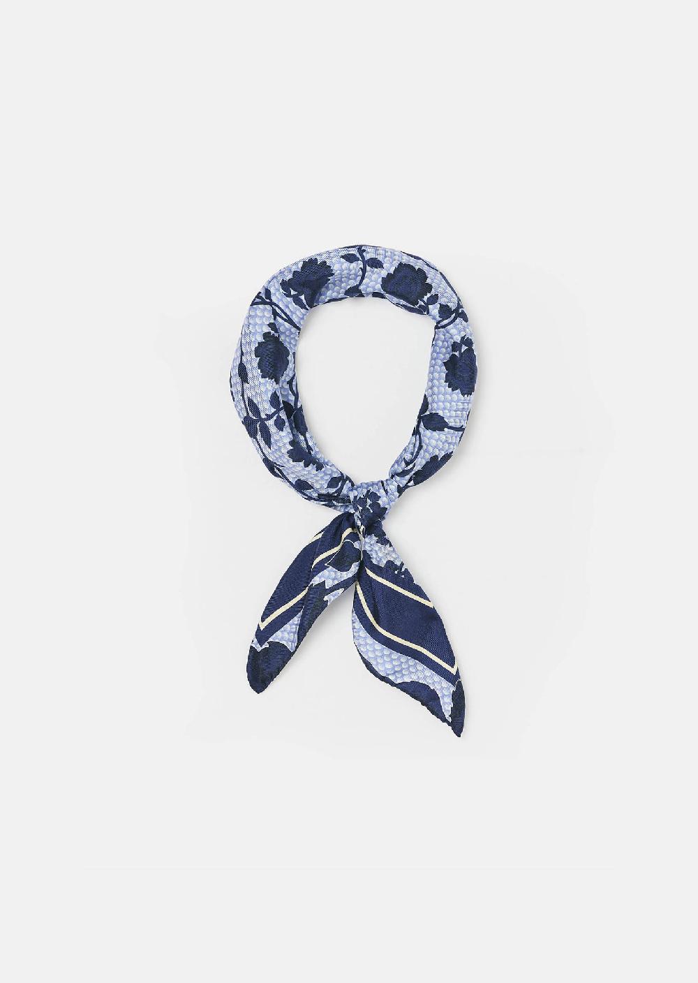 Tara Jarmon Foulard Ellynebleu Nuit Imprimé Roses