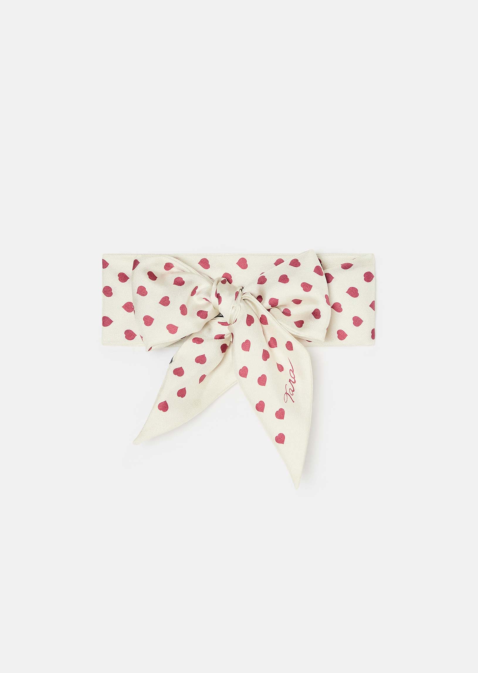 Tara Jarmon Foulard Emmaécru Imprimé Mini Coeurs