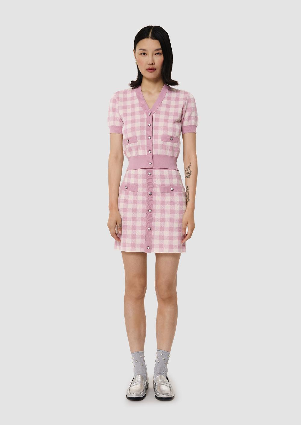 Tara Jarmon Gilet Gavrilrose En Vichy
