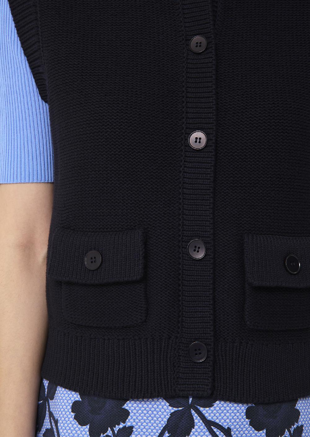 Tara Jarmon Gilet Gillbleu Nuit En Coton