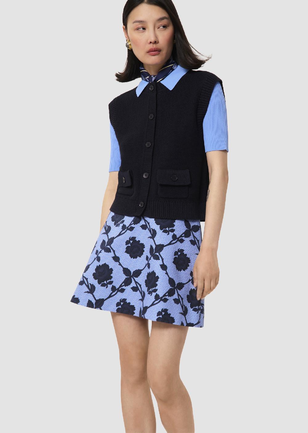 tara jarmon Gilet Gillbleu nuit en coton