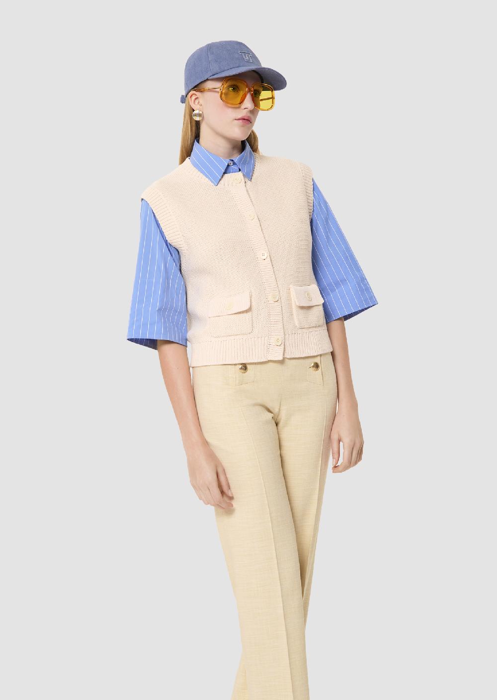 tara jarmon Gilet Gillécru en coton