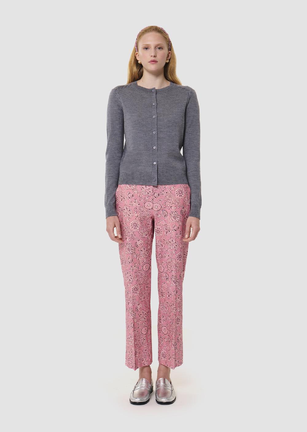 Tara Jarmon Gilet Ginnogris En Laine Merinos