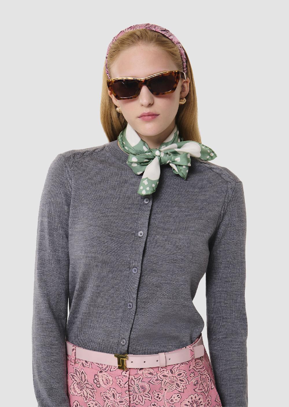 tara jarmon Gilet Ginnogris en laine merinos