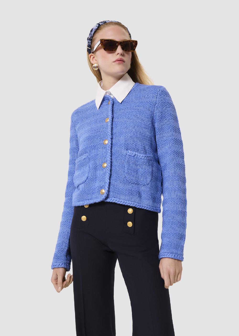 tara jarmon Gilet Giudableu en coton