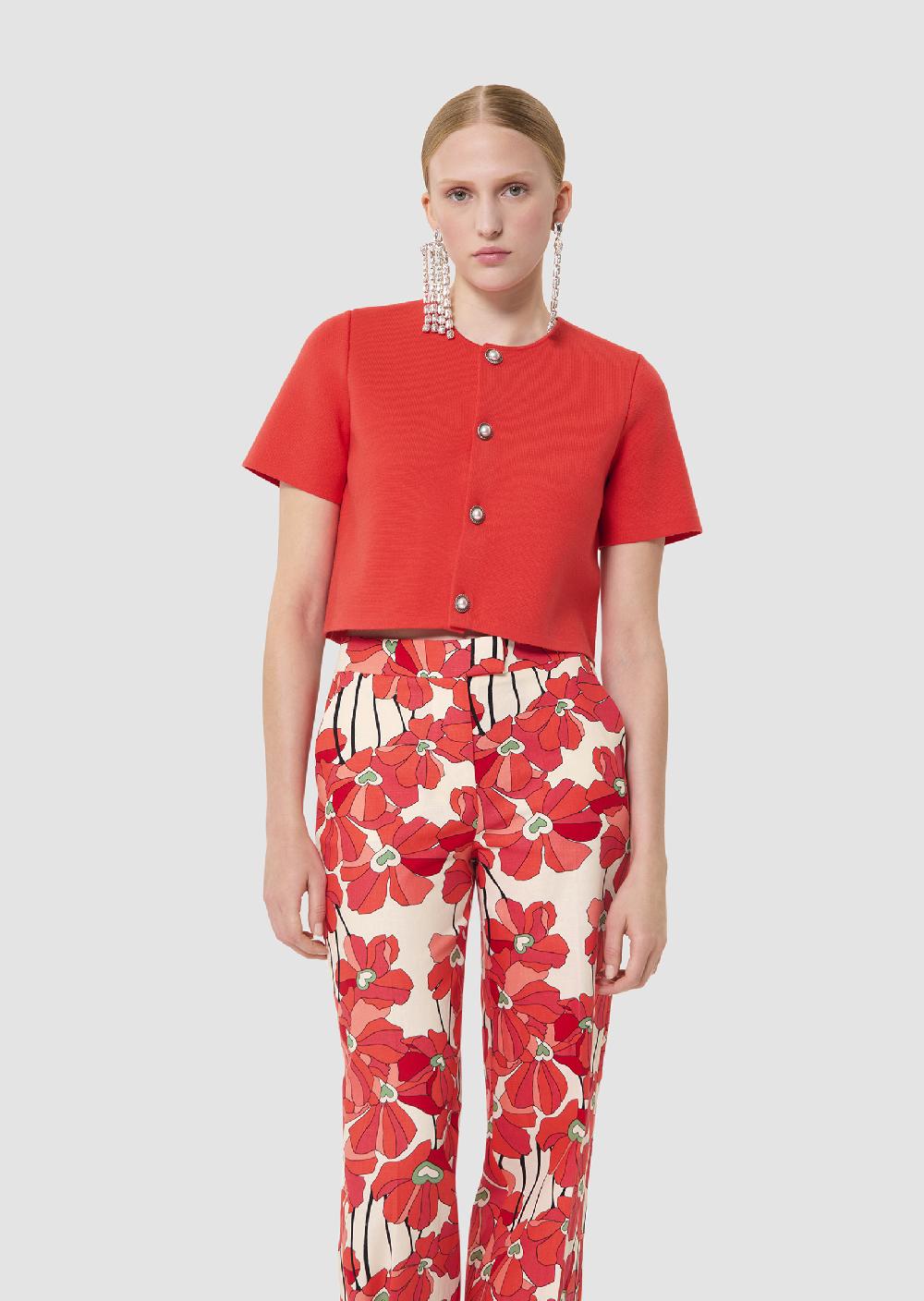 tara jarmon Gilet Glitterrouge en maille