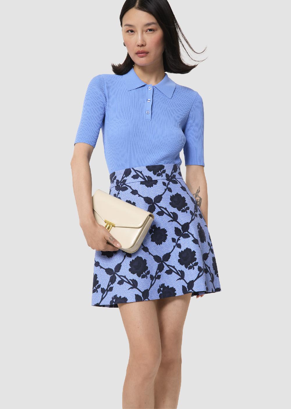 Tara Jarmon Jupe Jainableue En Jacquard