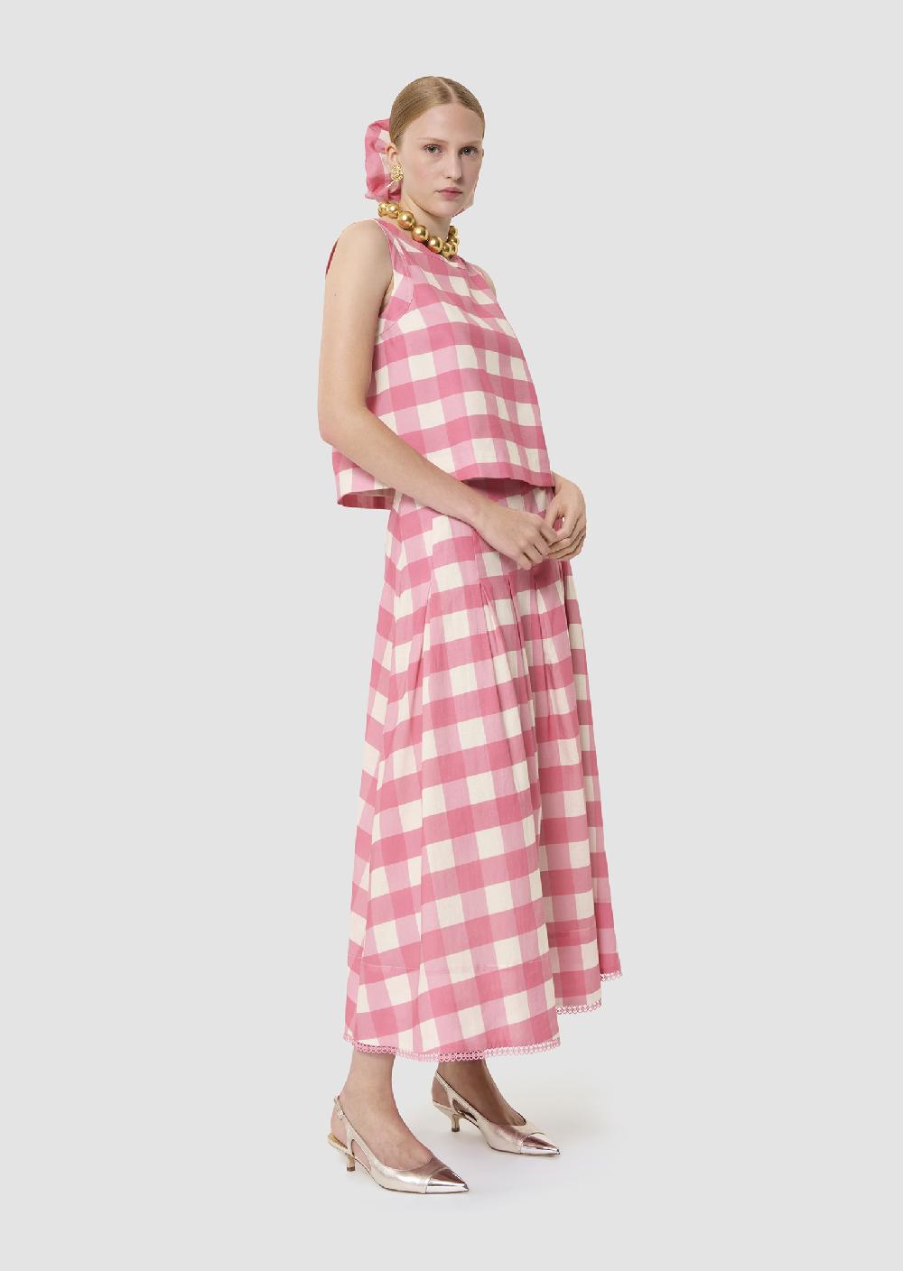 Tara Jarmon Jupe Javouerose En Vichy