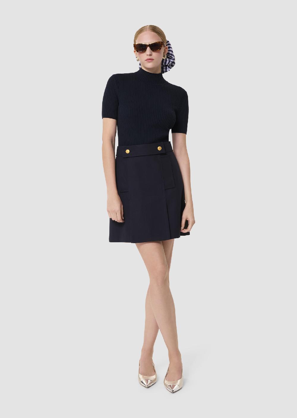 Tara Jarmon Jupe Jimmybleu Nuit En Laine Tailleur