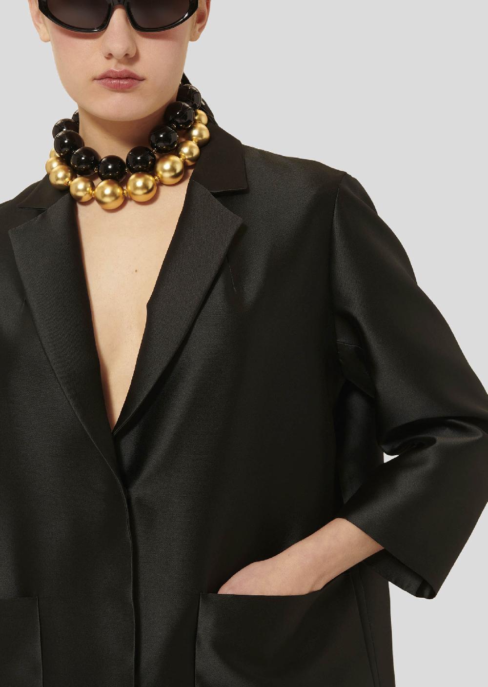 Tara Jarmon Manteau Martinnoir En Satin Duchesse