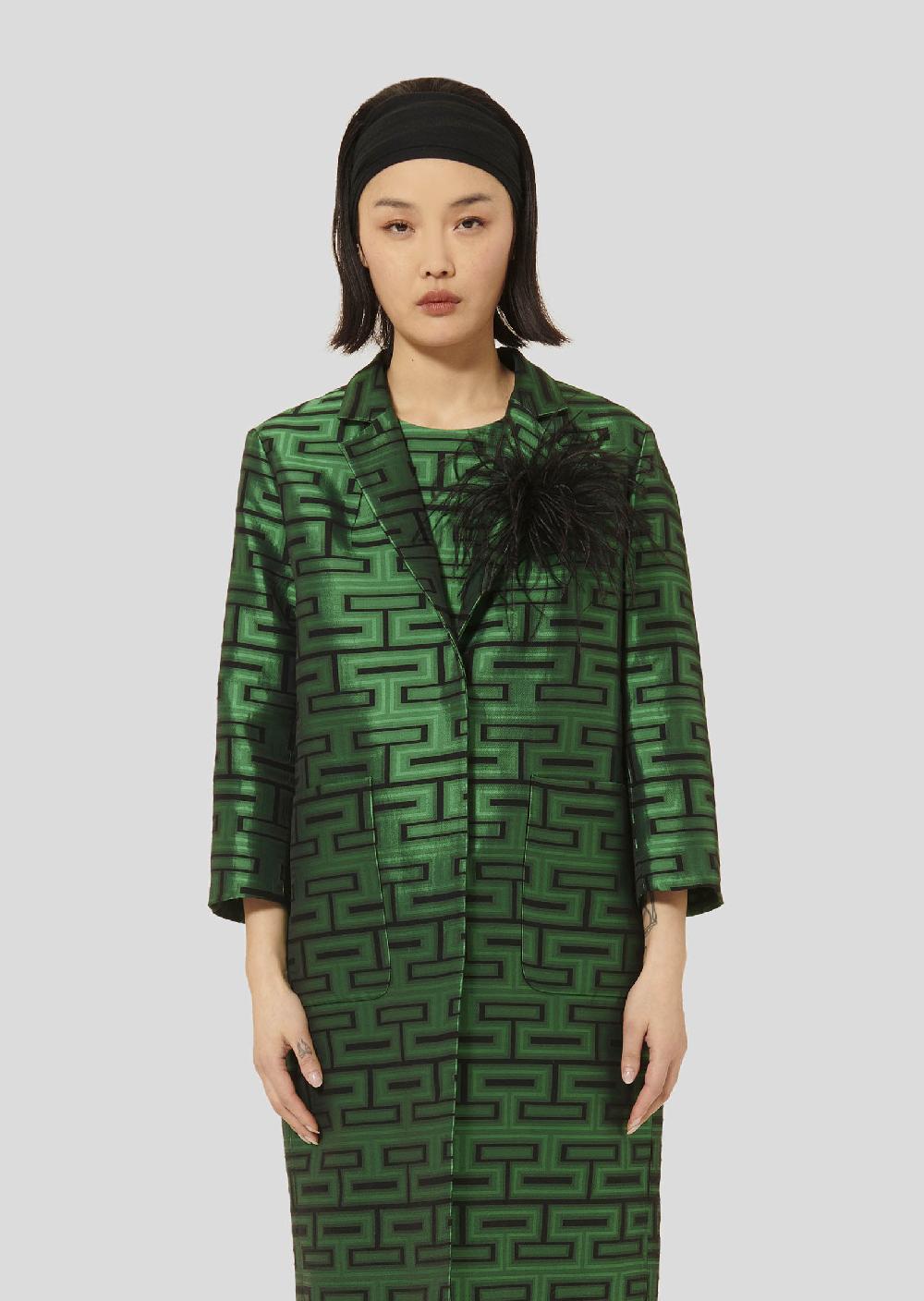 Tara Jarmon Manteau Martinvert Imprimé Graphique