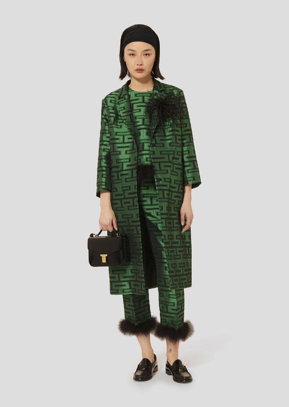 tara jarmon Manteau Martinvert imprimé graphique