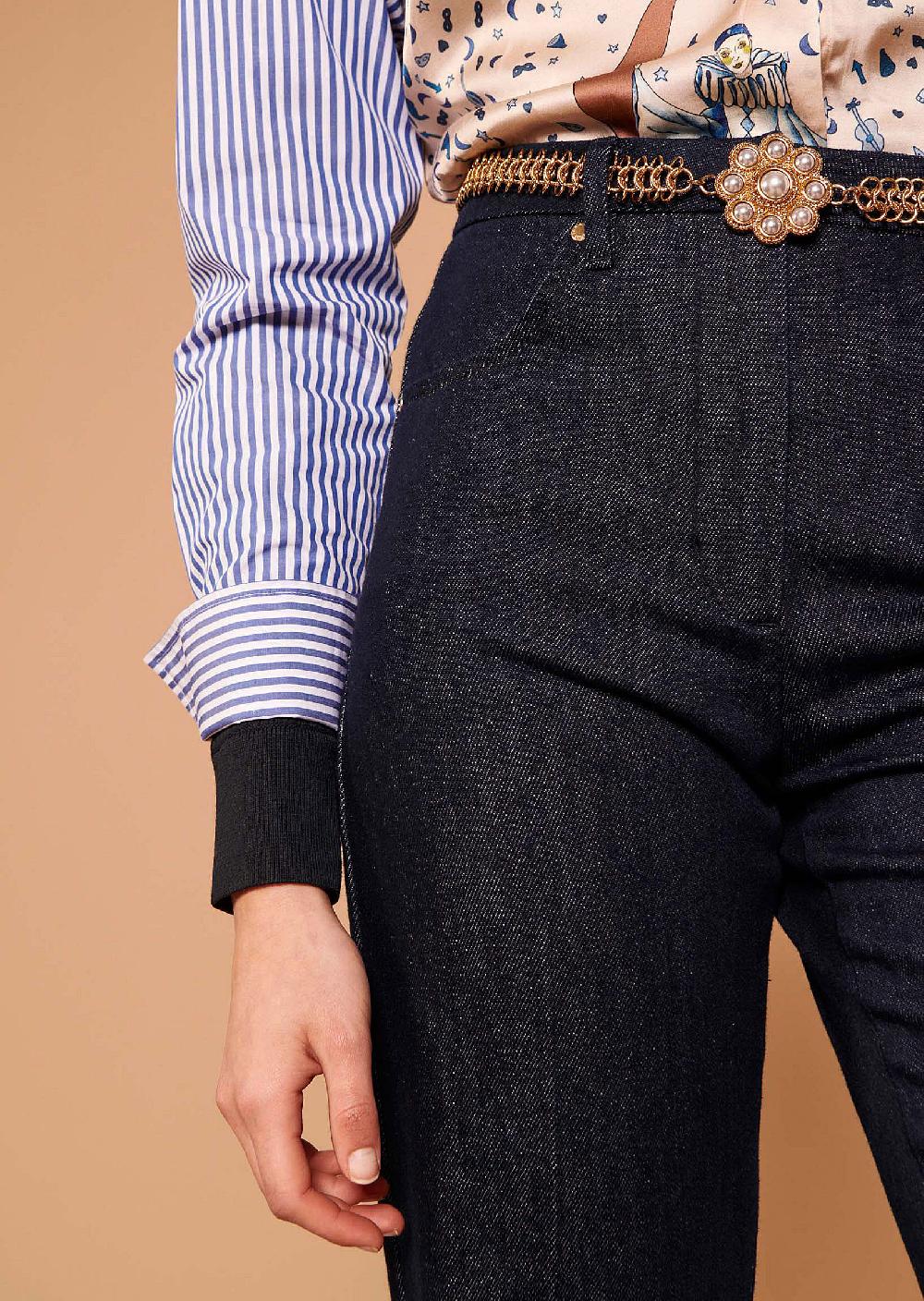 Tara Jarmon Pantalon Jeromebleu Marine En Denim