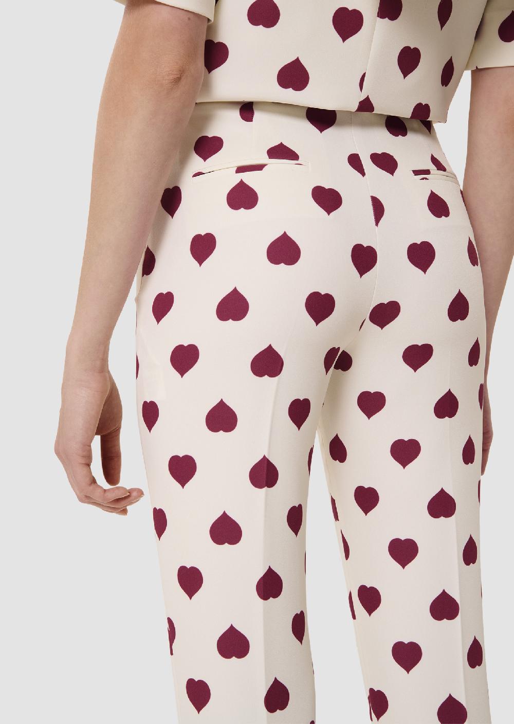 Tara Jarmon Pantalon Paivanécru Imprimé Coeurs