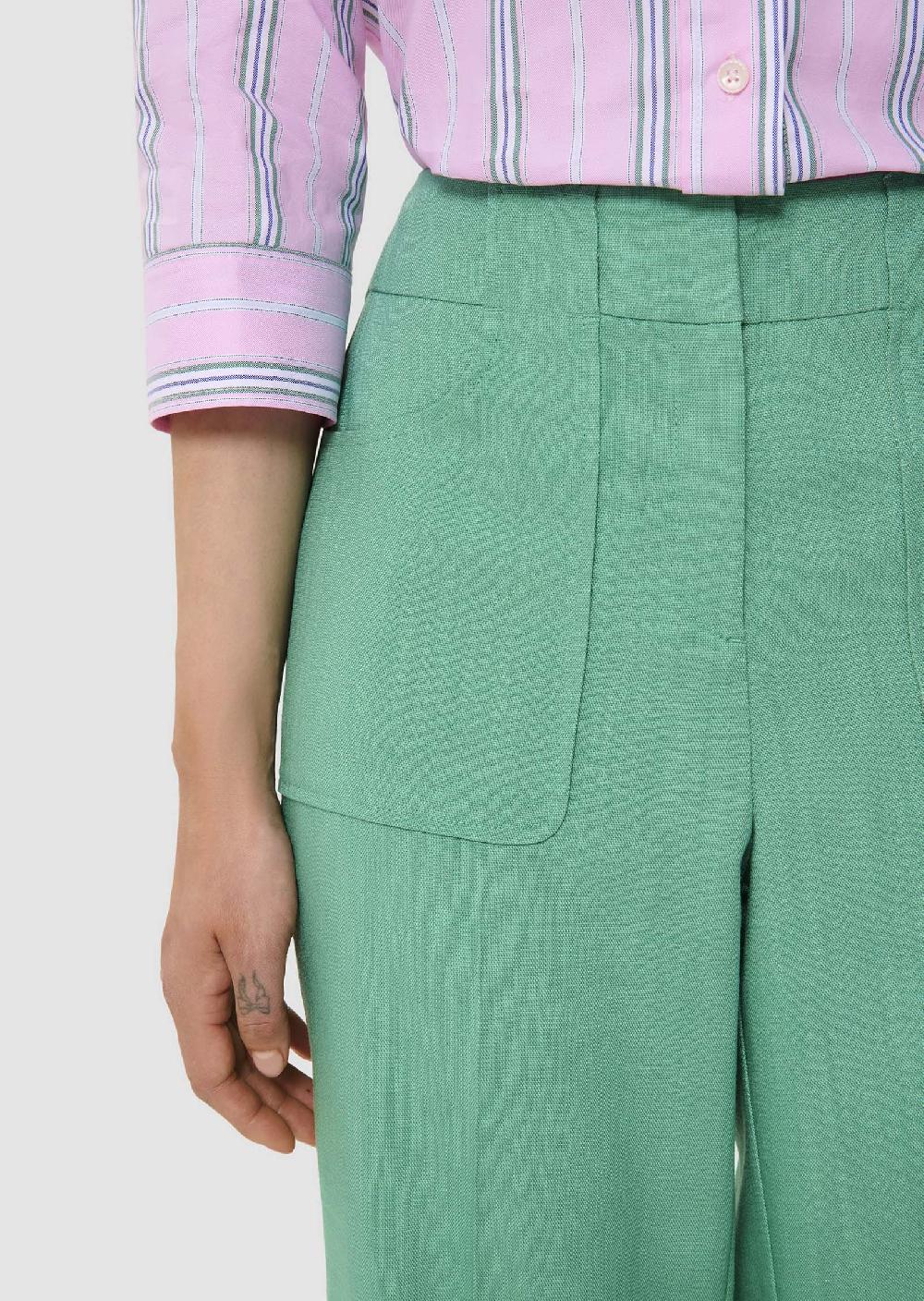 Tara Jarmon Pantalon Panvert En Tissu Flammé