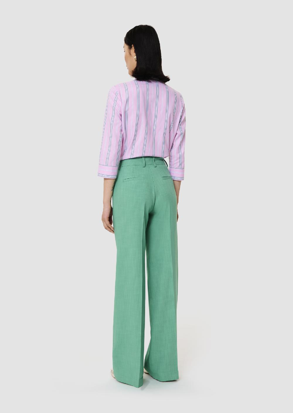 Tara Jarmon Pantalon Panvert En Tissu Flammé