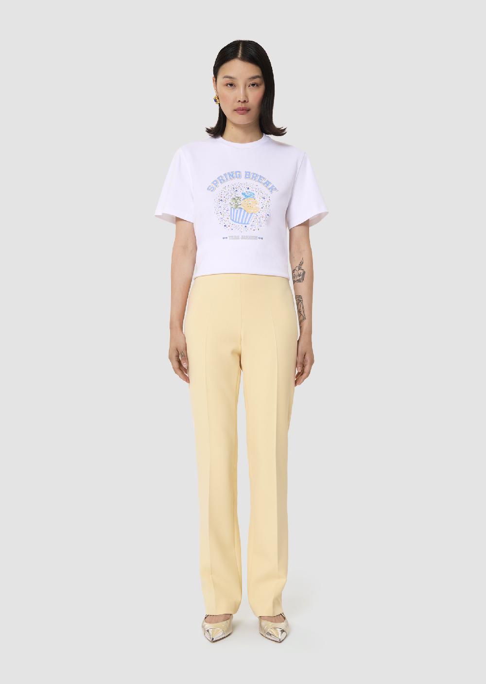 tara jarmon Pantalon Papillonjaune en toile double