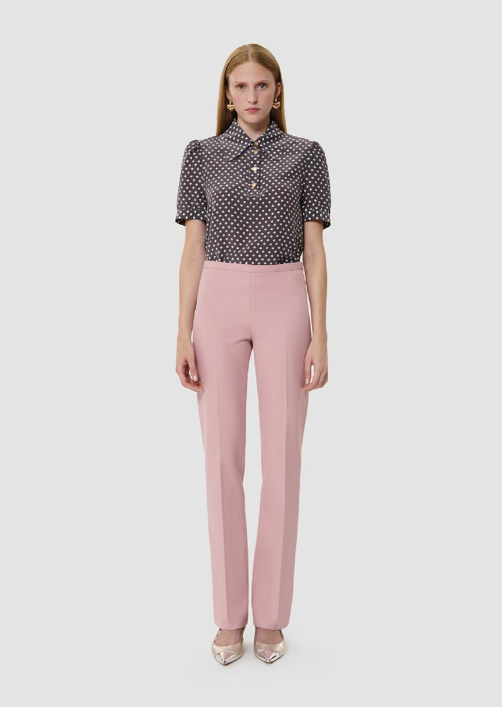Tara Jarmon Pantalon Papillonrose En Toile Double
