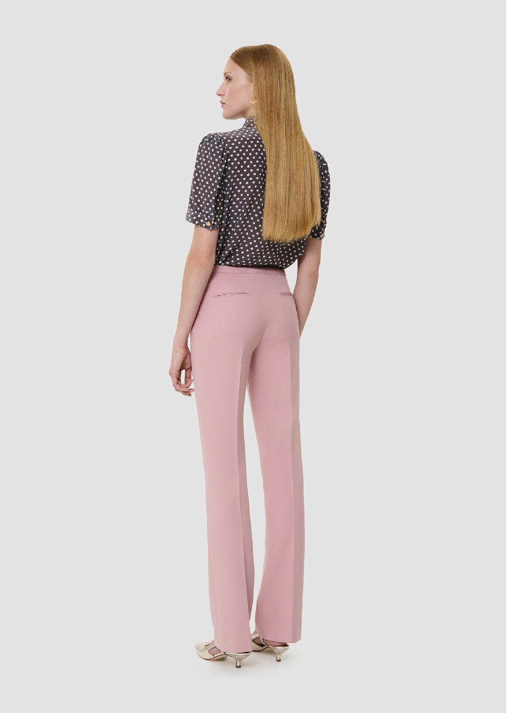 Tara Jarmon Pantalon Papillonrose En Toile Double