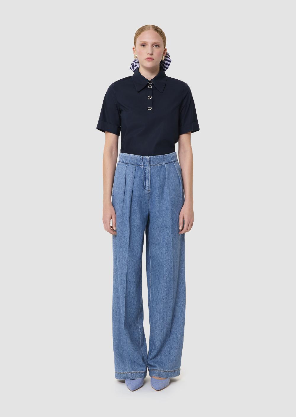 Tara Jarmon Pantalon Parigibleu En Denim Souple