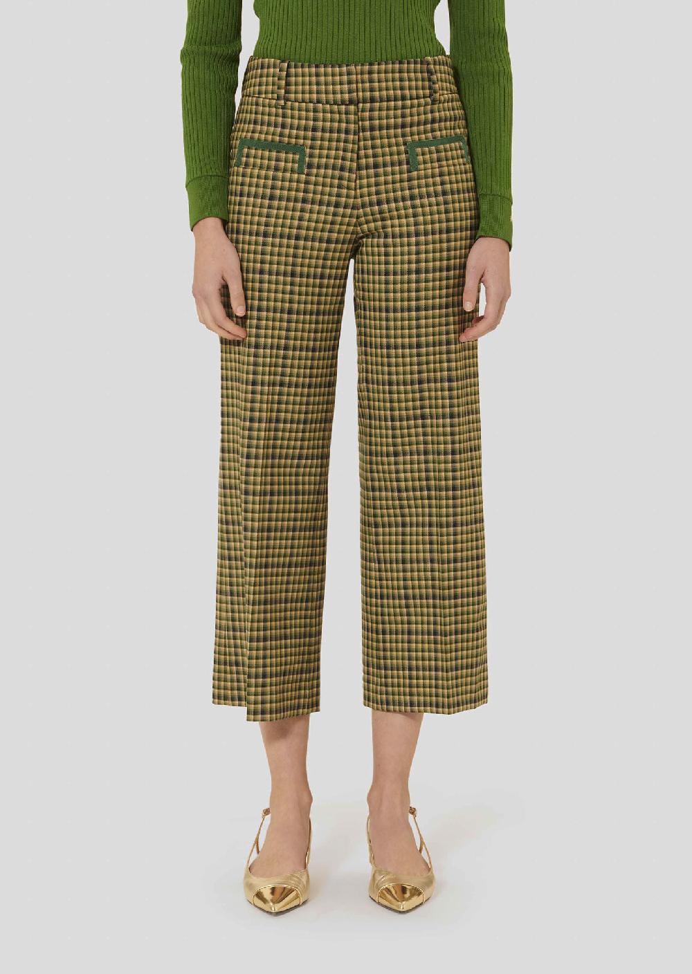 Tara Jarmon Pantalon Penelopevert En Tartan