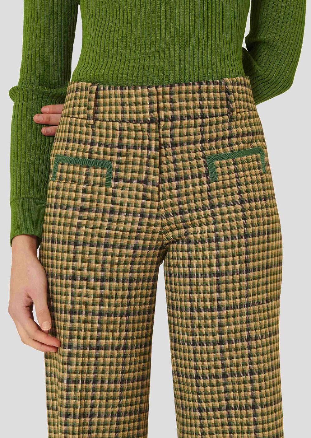 Tara Jarmon Pantalon Penelopevert En Tartan