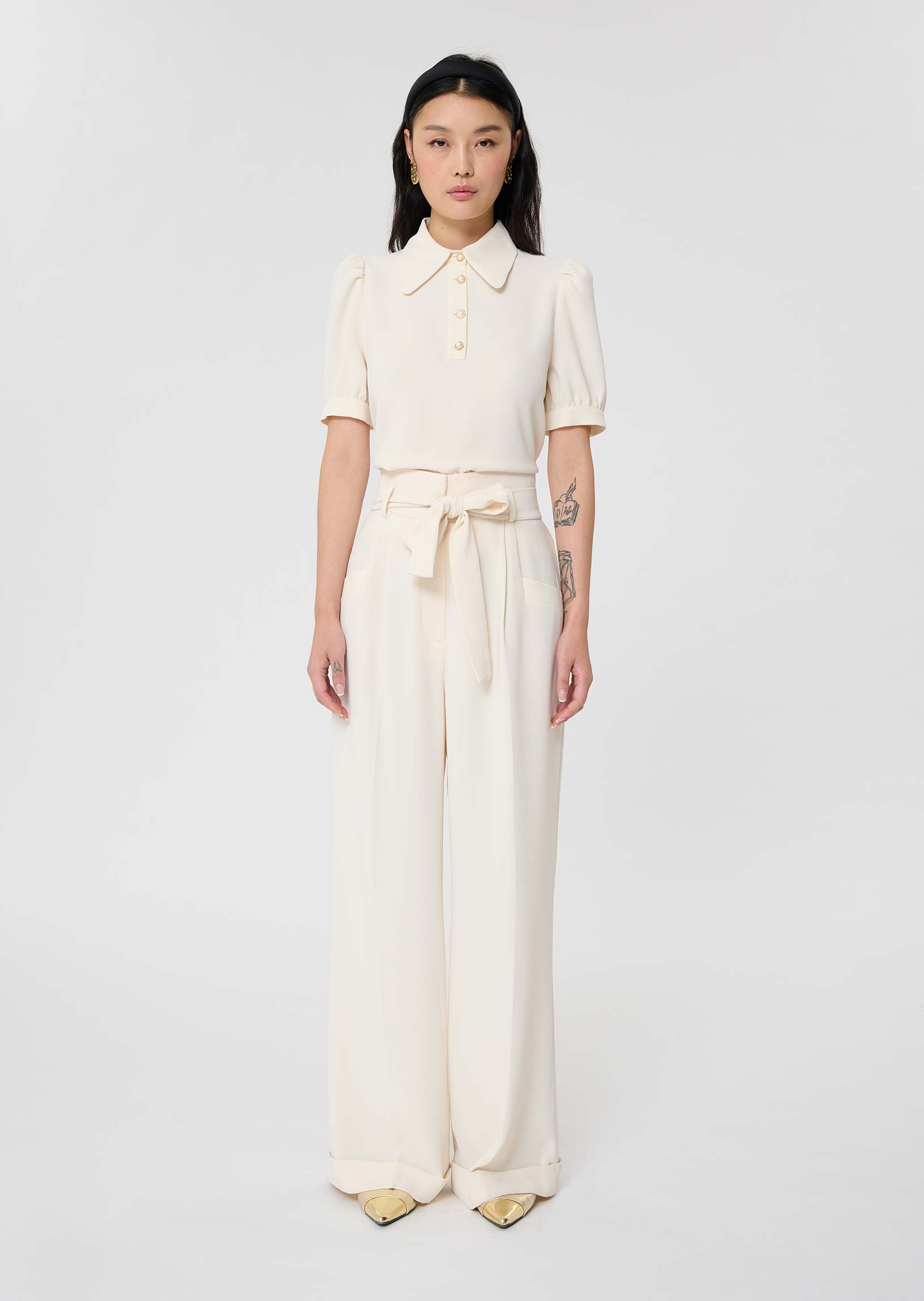 tara jarmon Pantalon Piaécru en crêpe