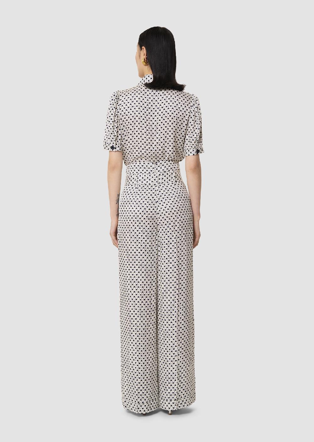 Tara Jarmon Pantalon Piaécru Imprimé Mini Coeurs