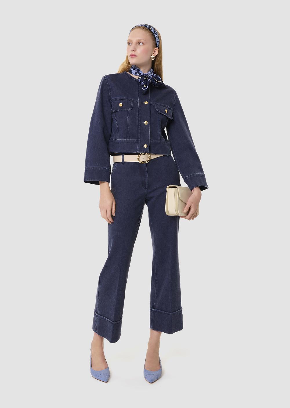 Tara Jarmon Pantalon Pierrebleu Foncé En Denim