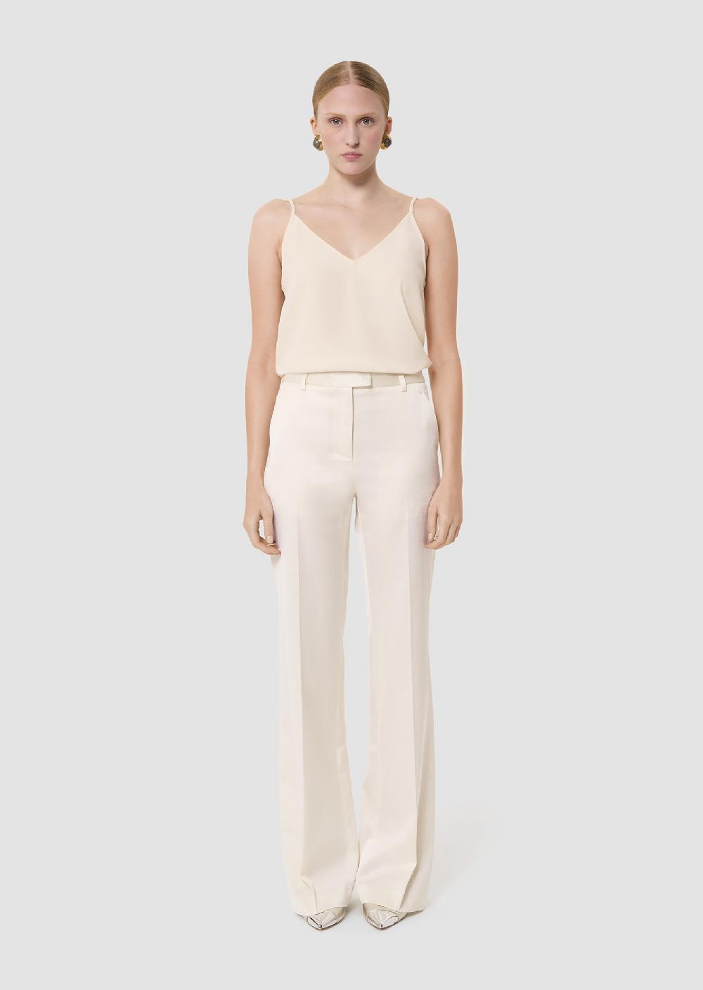 tara jarmon Pantalon Pittécru en lin satiné