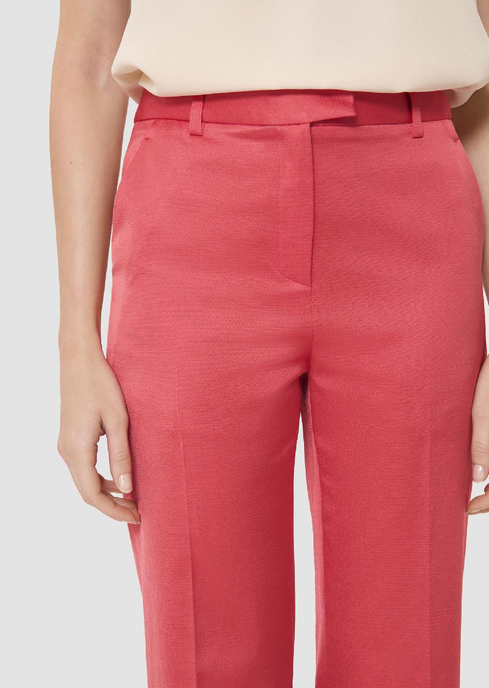 Tara Jarmon Pantalon Pittrouge En Lin Satiné