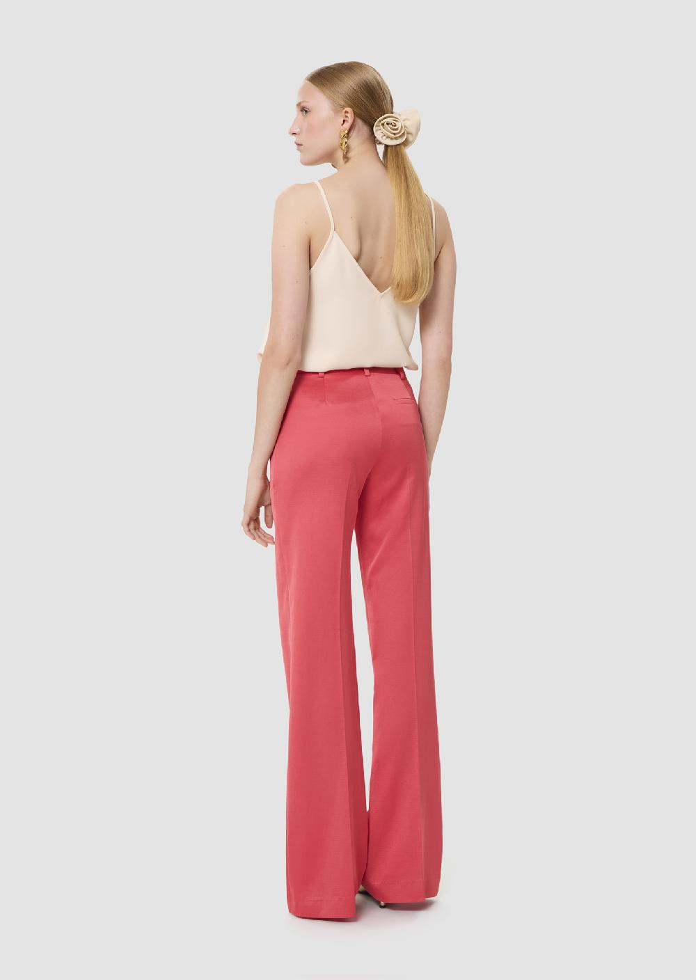 Tara Jarmon Pantalon Pittrouge En Lin Satiné