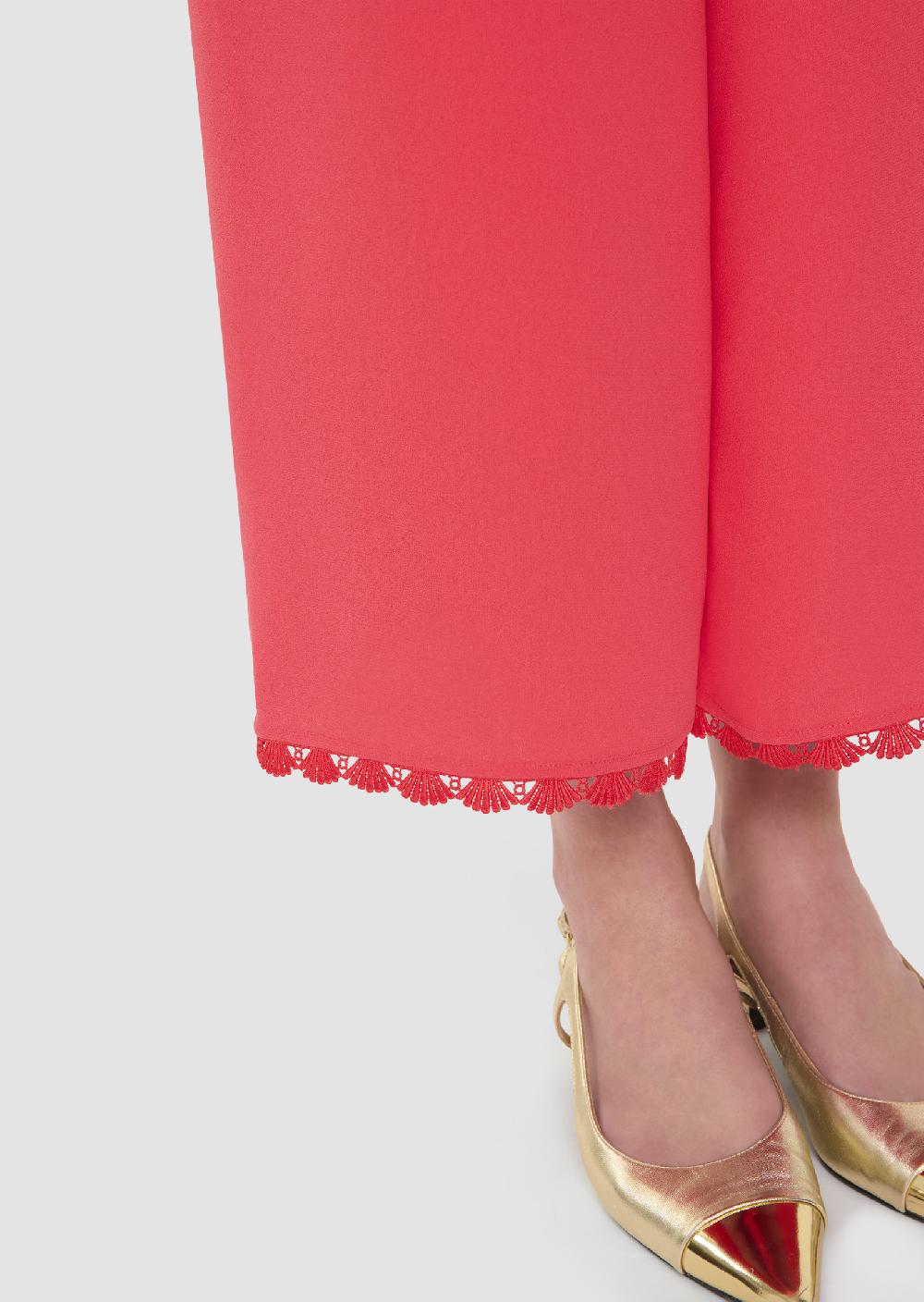 Tara Jarmon Pantalon Positiverouge En Crêpe