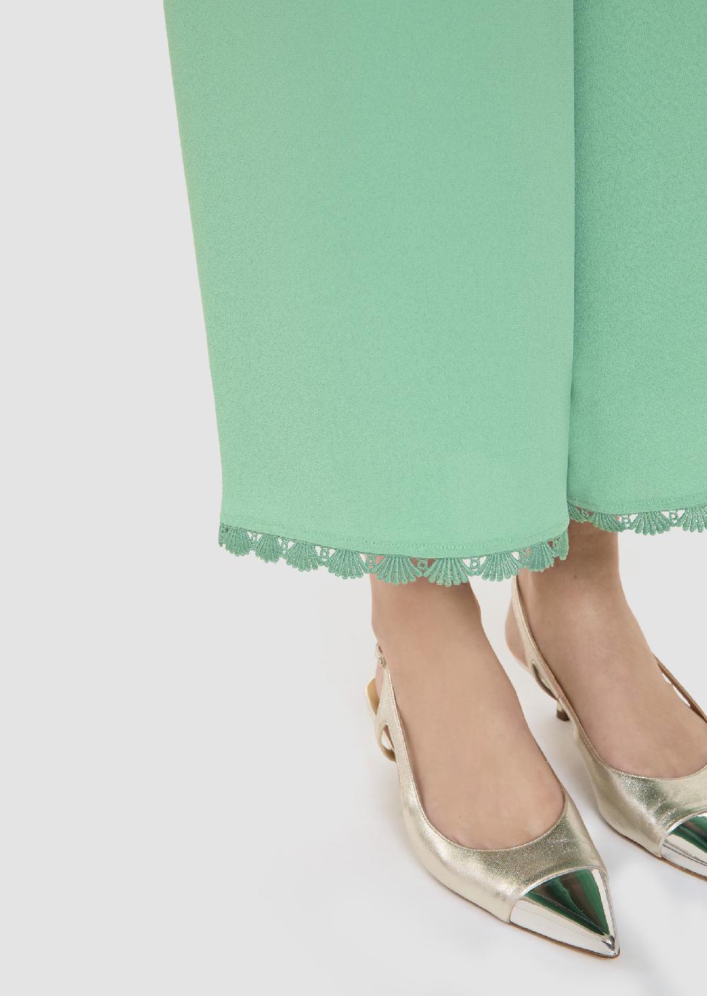 Tara Jarmon Pantalon Positivevert En Crêpe