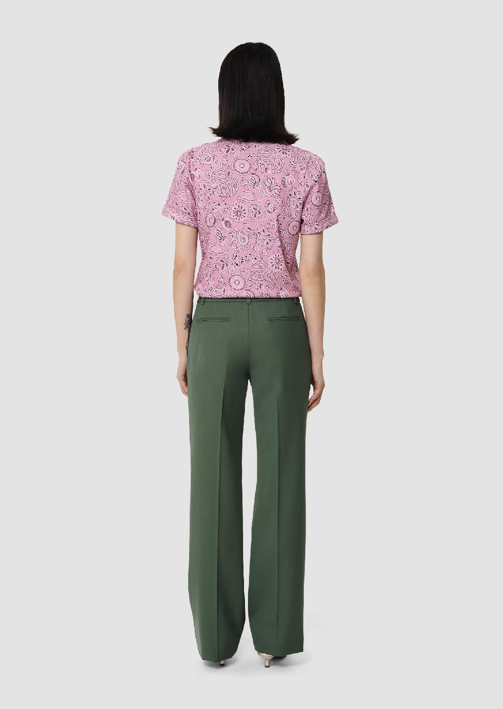 Tara Jarmon Pantalon Poupeevert En Laine Tailleur