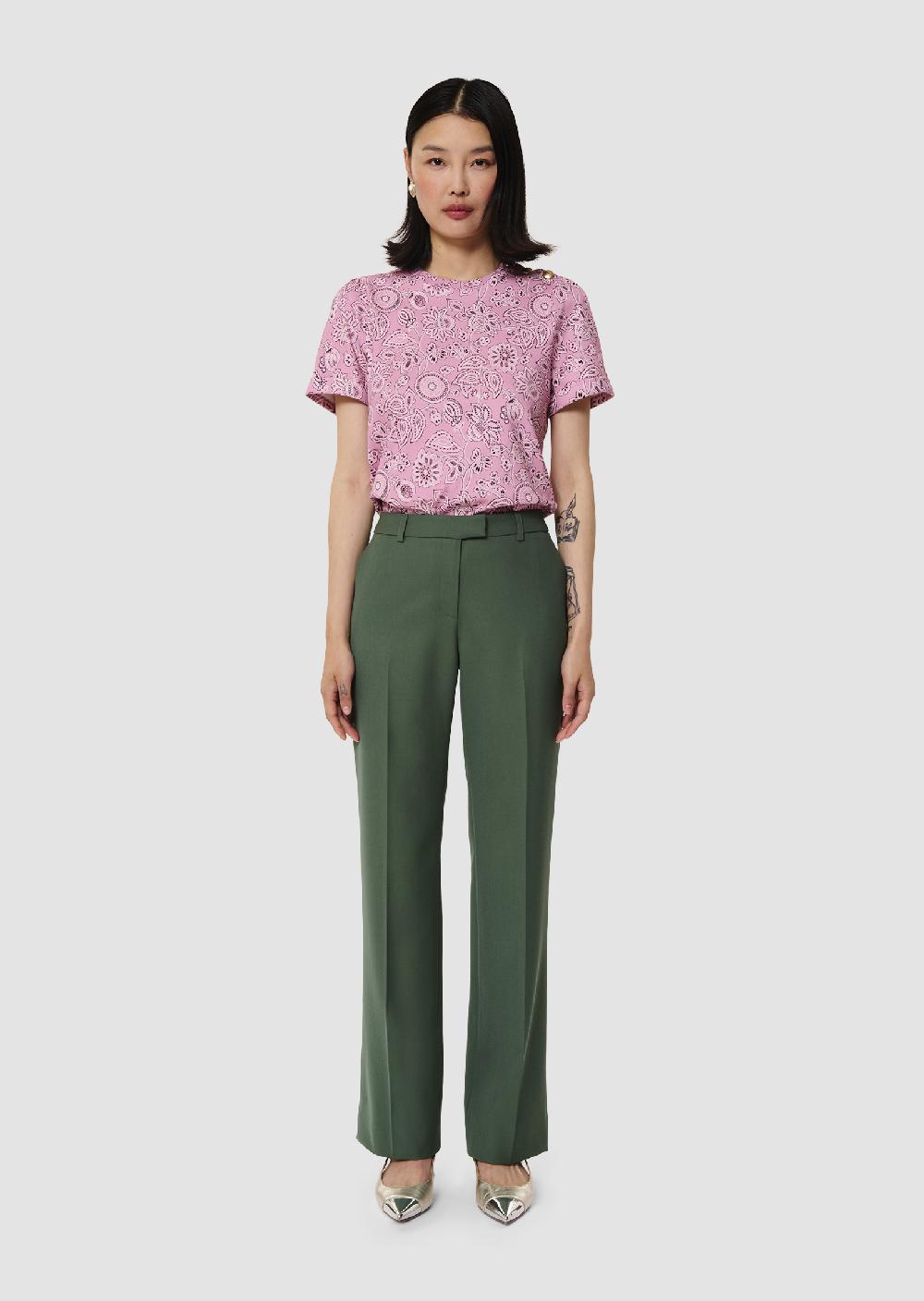 tara jarmon Pantalon Poupeevert en laine tailleur