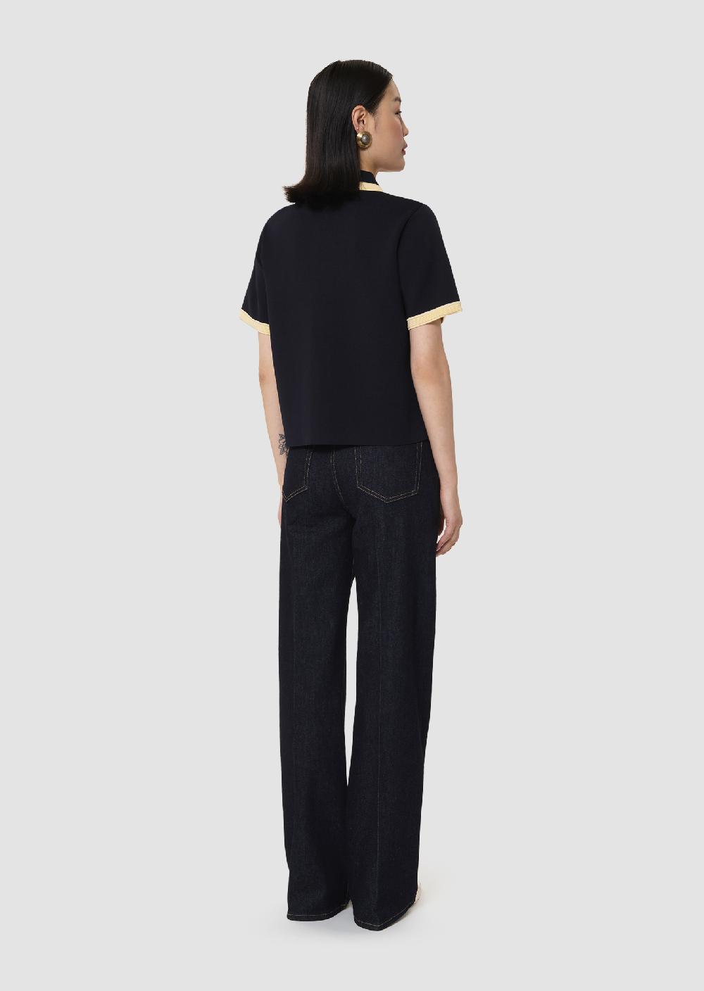 Tara Jarmon Pull Pachableu Nuit En Maille Compacte