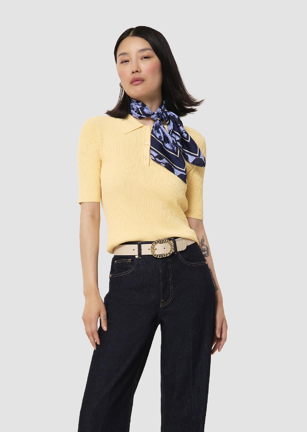 tara jarmon Pull Palomajaune pâle en maille fine