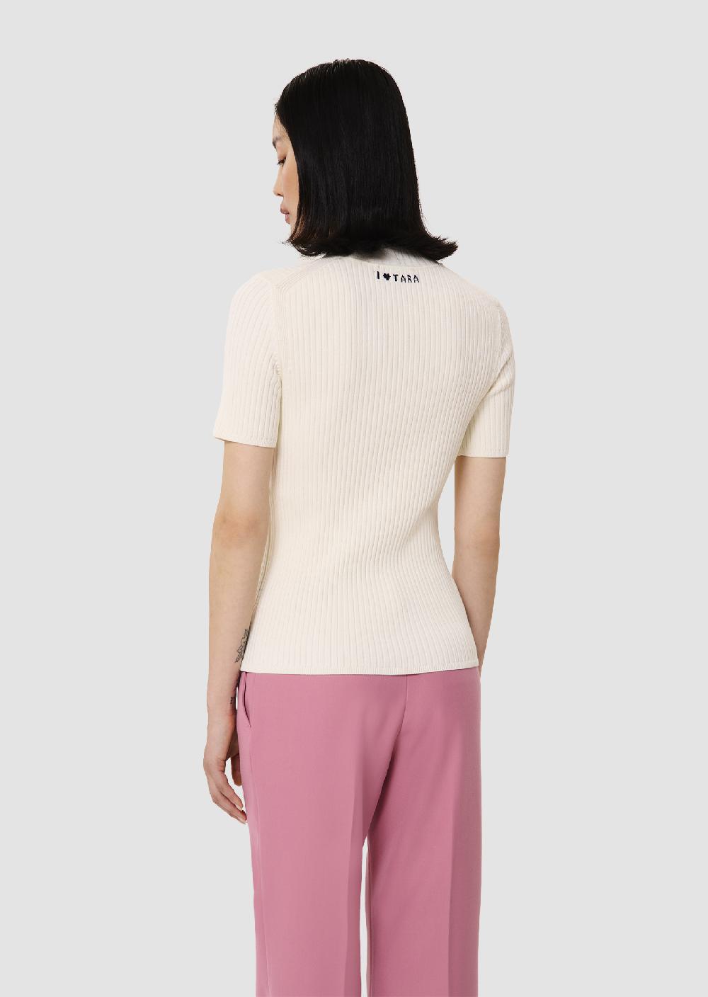 Tara Jarmon Pull Perlaécru En Maille Côtelée